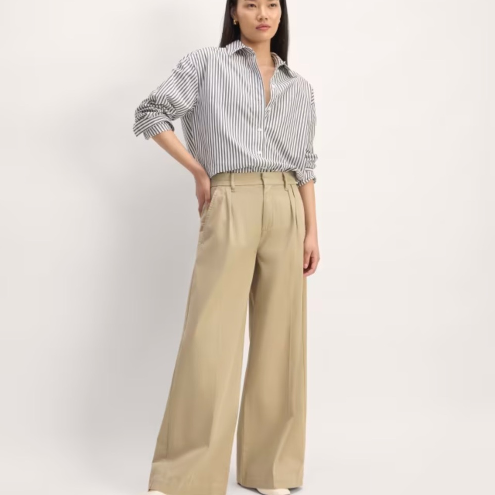 Everlane Tan Wide Leg Pants